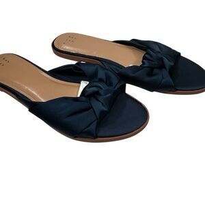 A New Day by Target Women’s Navy Fabric Knotted Slide Sandals Size 11